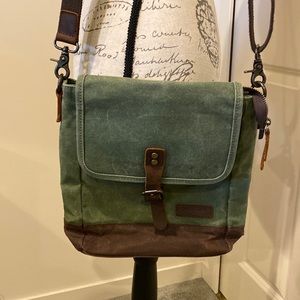 Olive Green Crossbody Messenger Bag